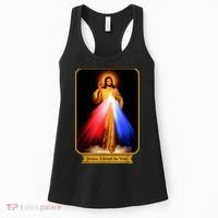 Divine Mercy Jesus I Trust In You Catholic Women's Tank Top thumb 0