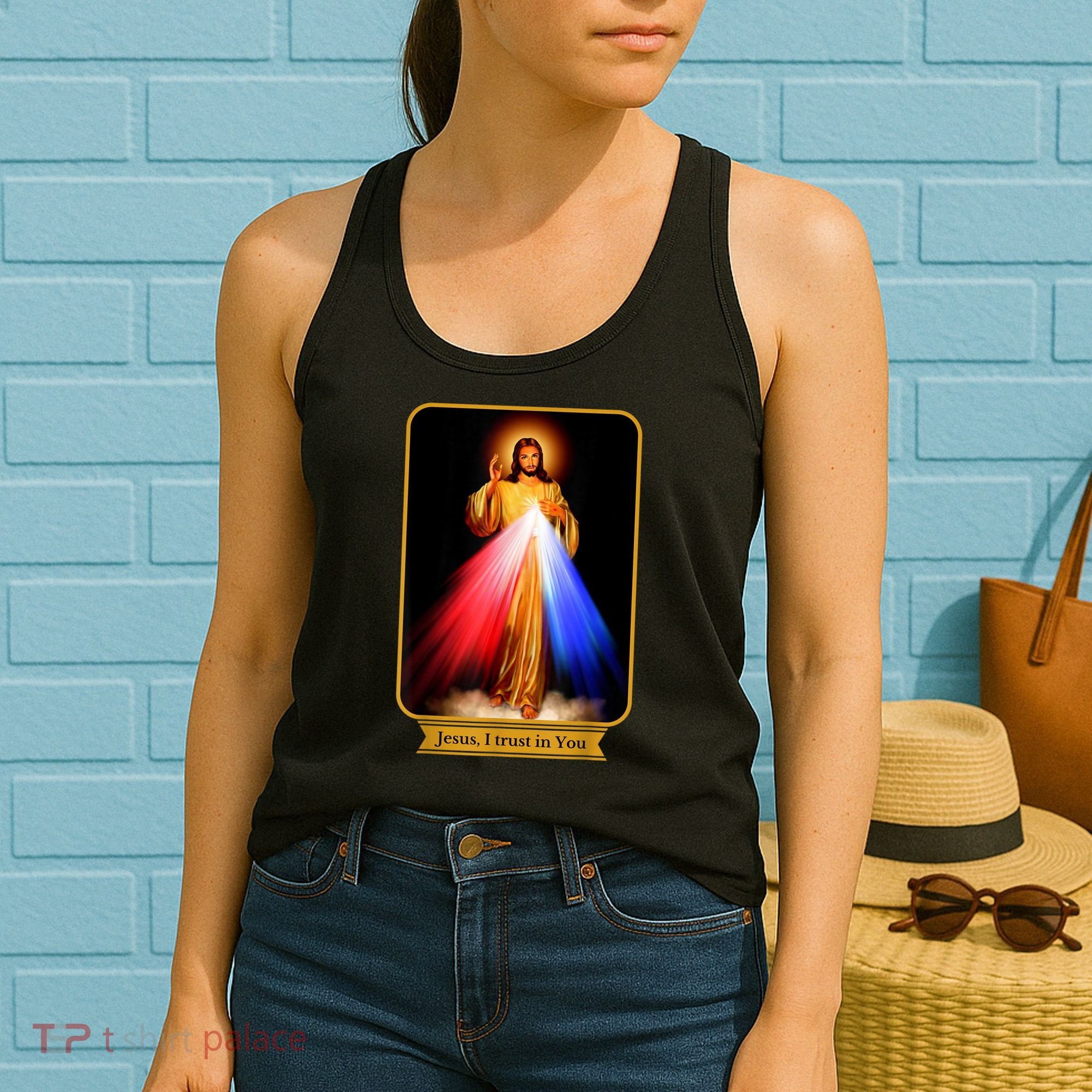 Divine Mercy Jesus I Trust In You Catholic Women's Tank Top