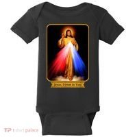 Divine Mercy Jesus I Trust In You Catholic Baby Bodysuit thumb 0