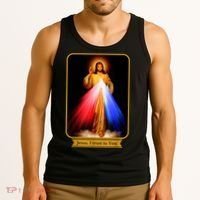 Divine Mercy Jesus I Trust In You Catholic Tank Top thumb 3