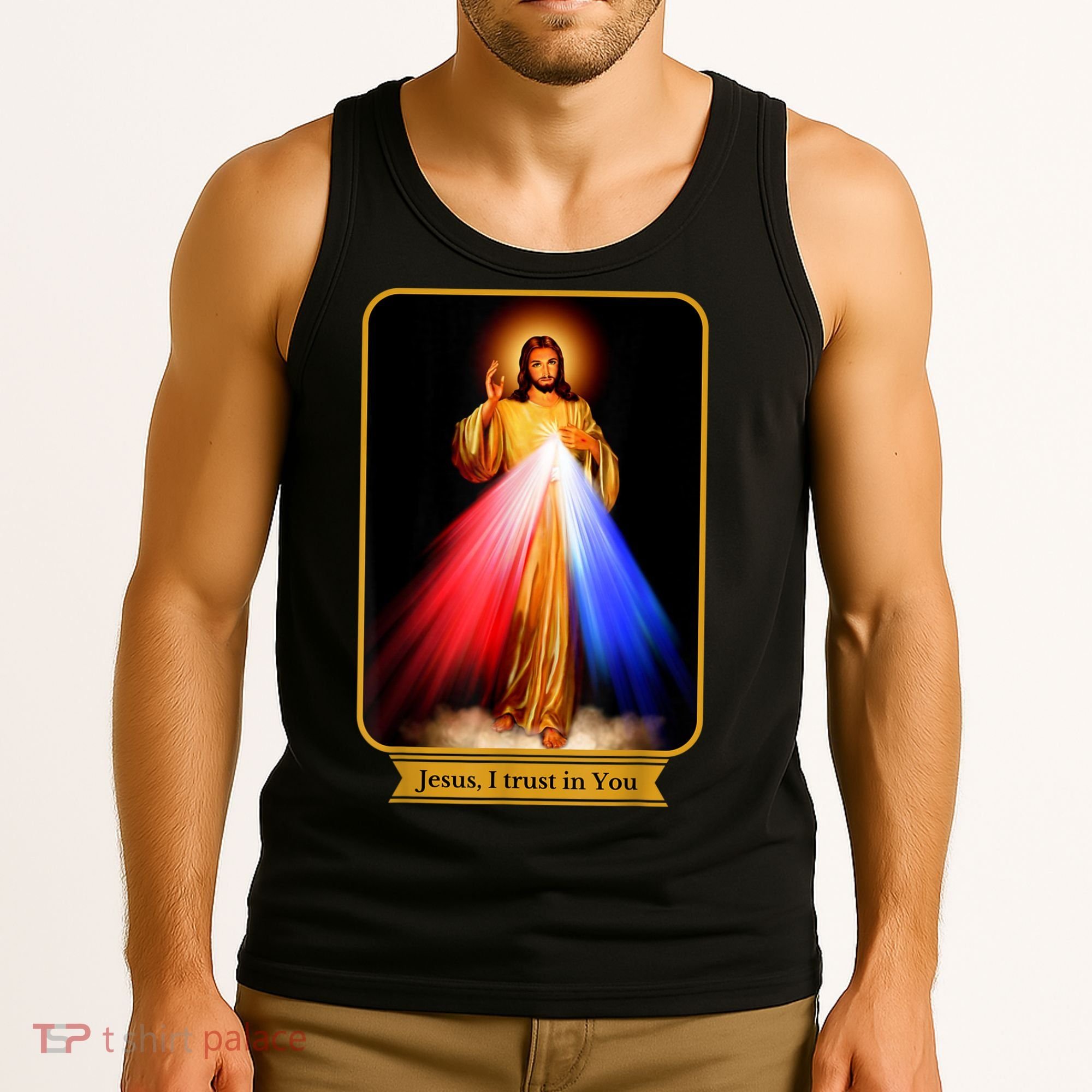 Divine Mercy Jesus I Trust In You Catholic Tank Top