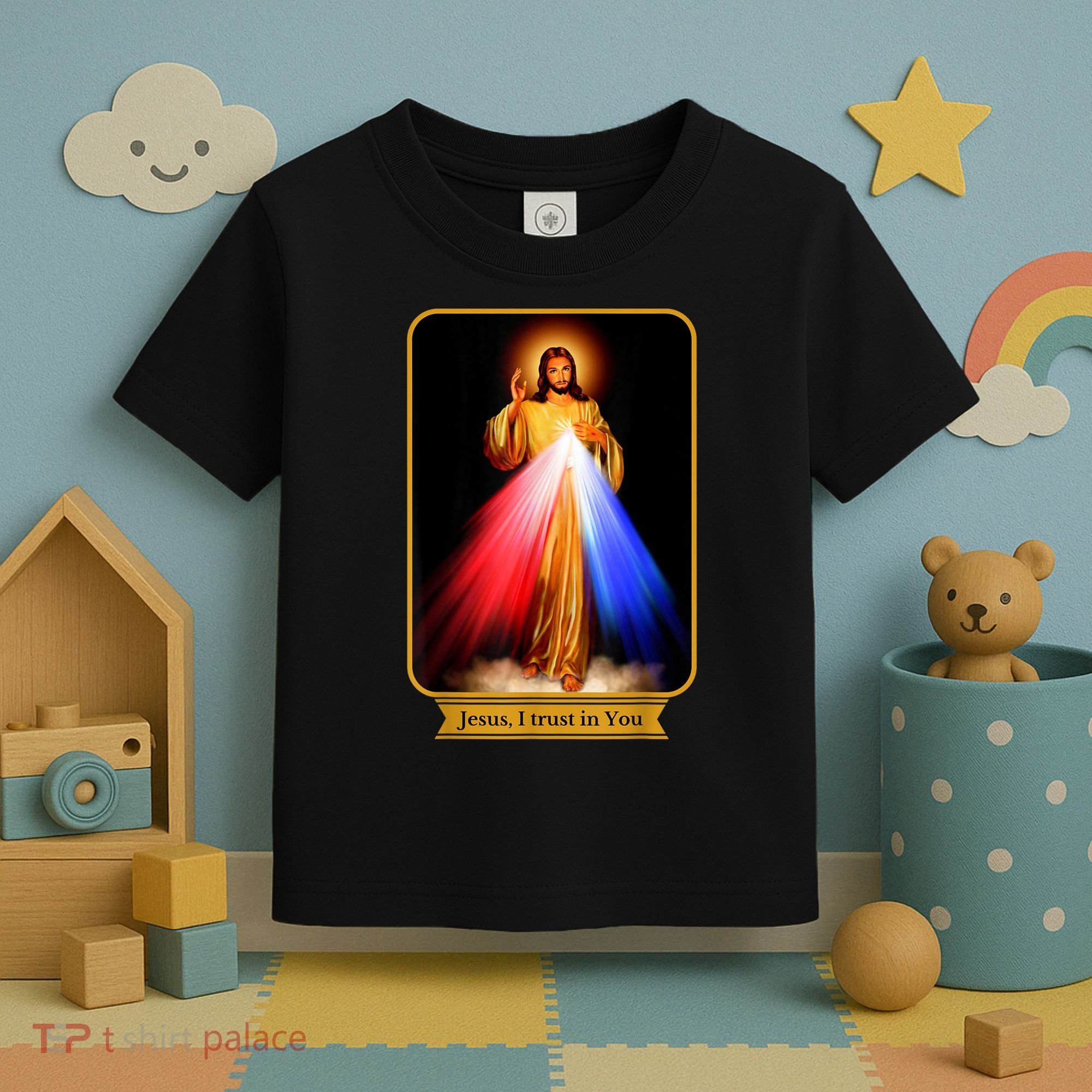 Divine Mercy Jesus I Trust In You Catholic Toddler T-Shirt