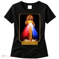 Divine Mercy Jesus I Trust In You Catholic Women's T-Shirt thumb 0