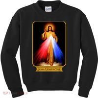 Divine Mercy Jesus I Trust In You Catholic Kids Sweatshirt thumb 0