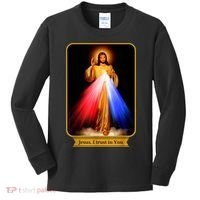 Divine Mercy Jesus I Trust In You Catholic Kids Long Sleeve Shirt thumb 0