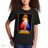 Divine Mercy Jesus I Trust In You Catholic Kids T-Shirt thumb 2