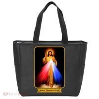 Divine Mercy Jesus I Trust In You Catholic Tote Bag thumb 0
