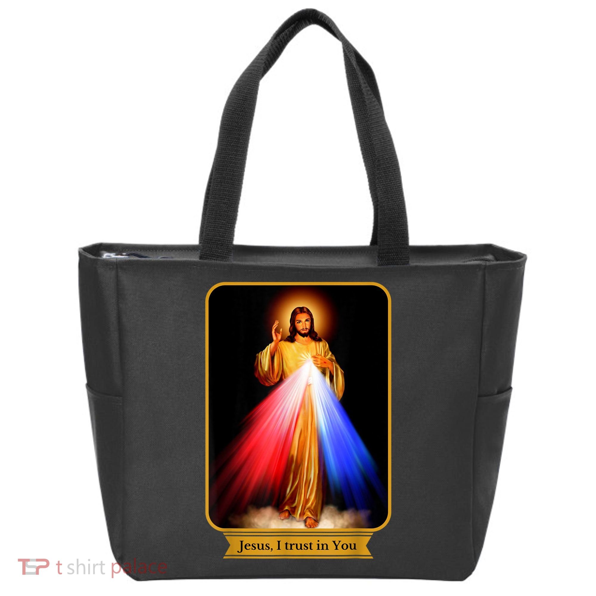 Divine Mercy Jesus I Trust In You Catholic Tote Bag