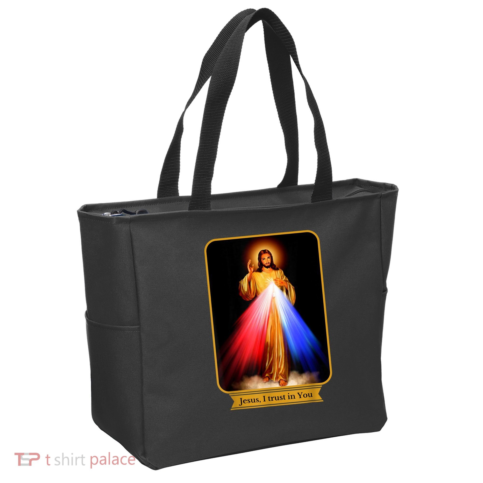 Divine Mercy Jesus I Trust In You Catholic Tote Bag
