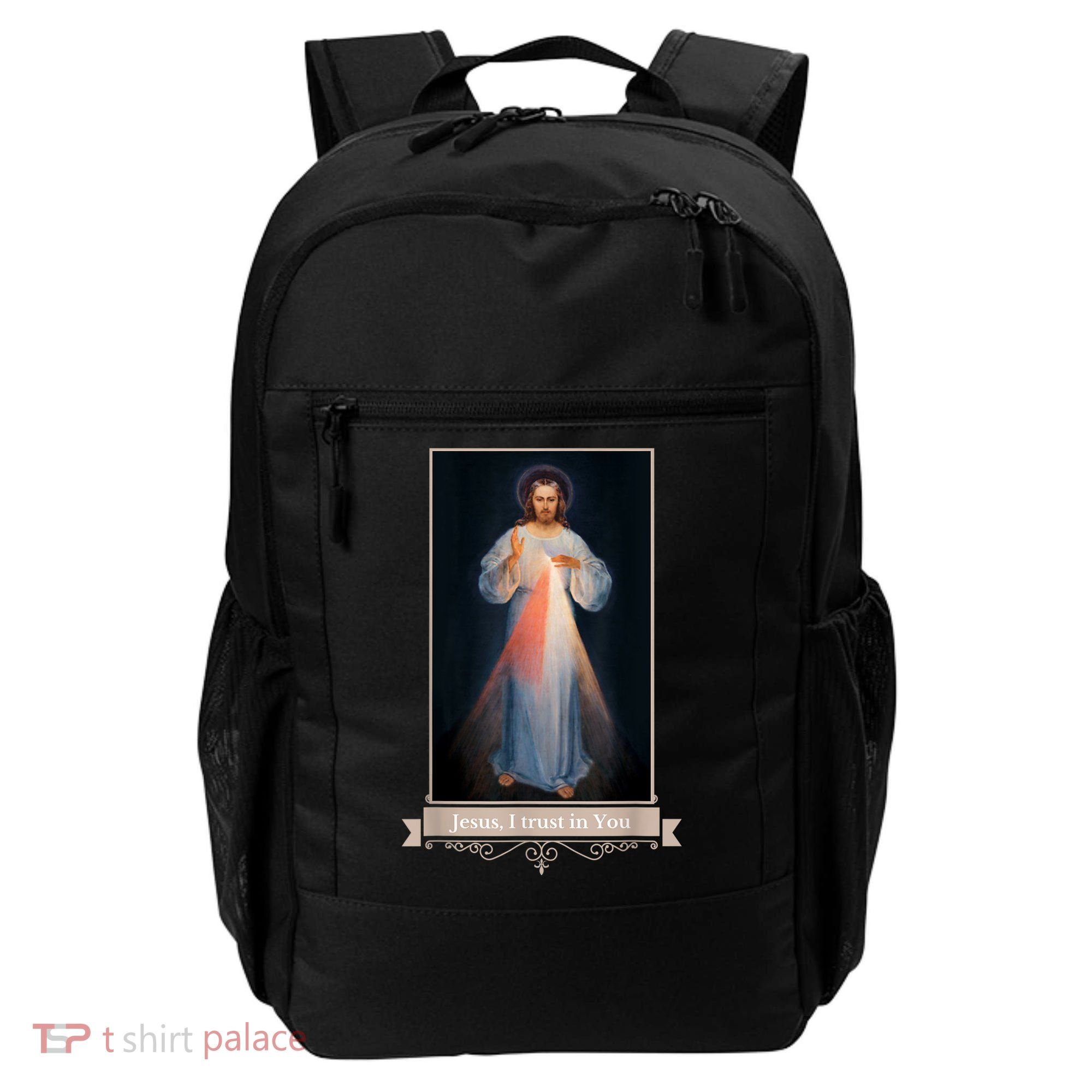 Divine Mercy Jesus I Trust In You Catholic Religious Backpack