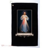 Divine Mercy Jesus I Trust In You Catholic Religious Golf Towel thumb 0