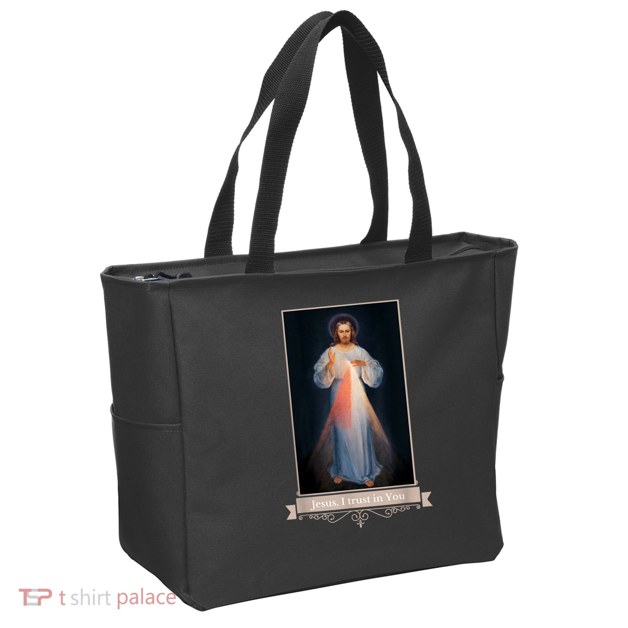 Divine Mercy Jesus I Trust In You Catholic Religious Tote Bag