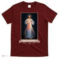 Divine Mercy Jesus I Trust In You Catholic Religious T-Shirt thumb 0
