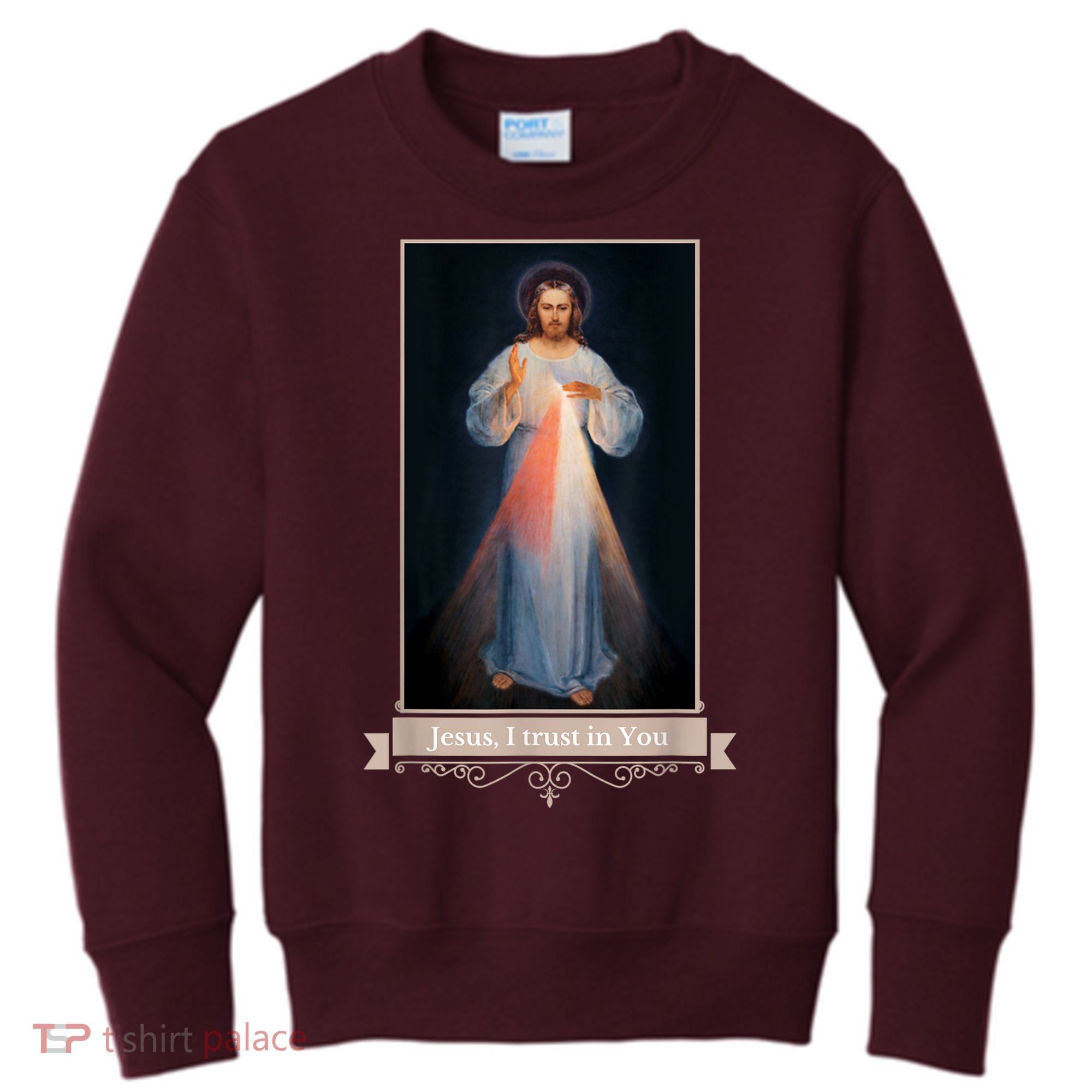 Divine Mercy Jesus I Trust In You Catholic Religious Kids Sweatshirt
