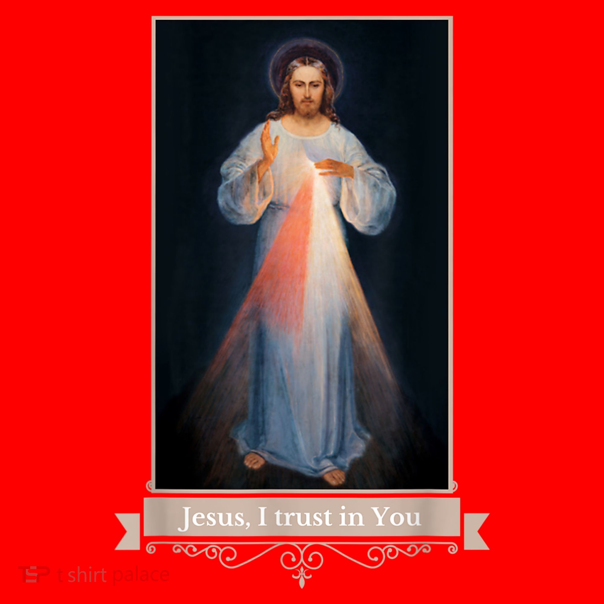 Divine Mercy Jesus I Trust In You Catholic Religious Santa Hat