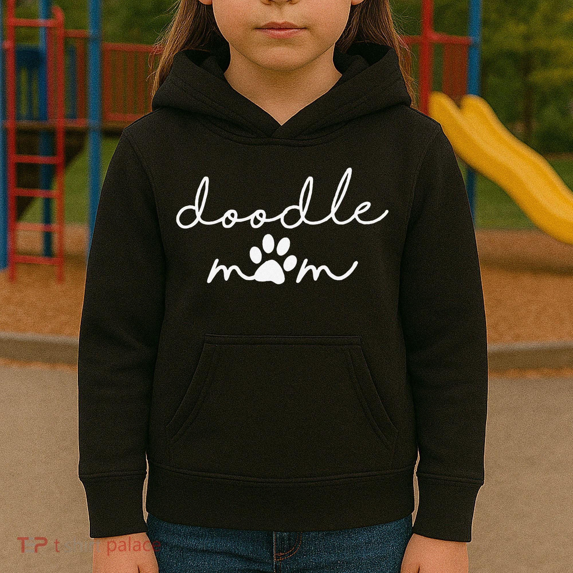 Doodle Mom Labradoodle Bernedoodle Goldendoodle Mama Funny Kids Hoodie