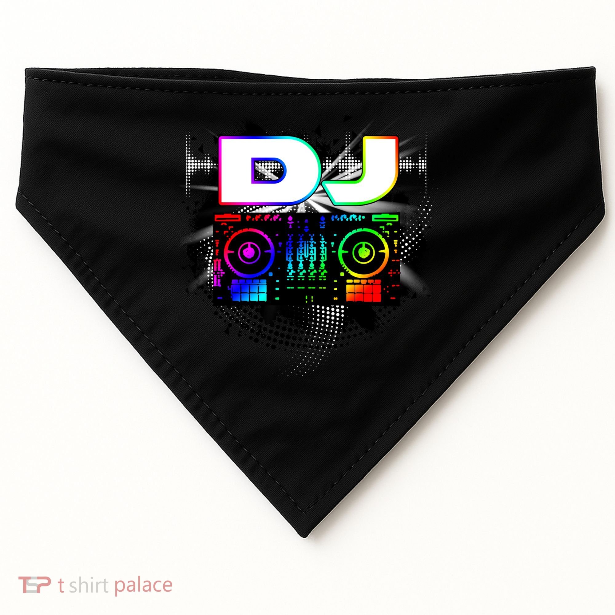 Dj Music Lover Music Player Sound Cool Funny Gift USA-Made Doggie Bandana
