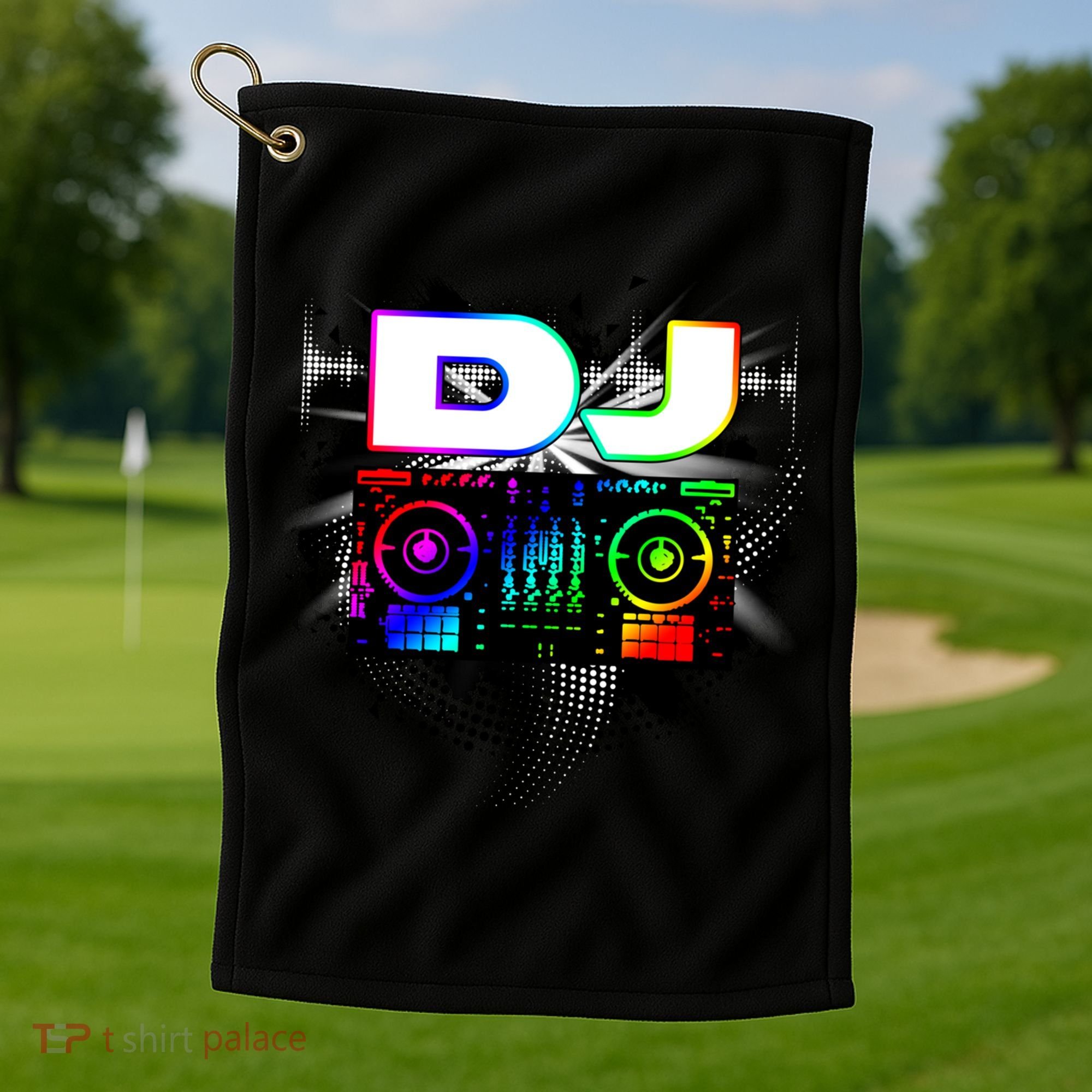 Dj Music Lover Music Player Sound Cool Funny Gift Golf Towel