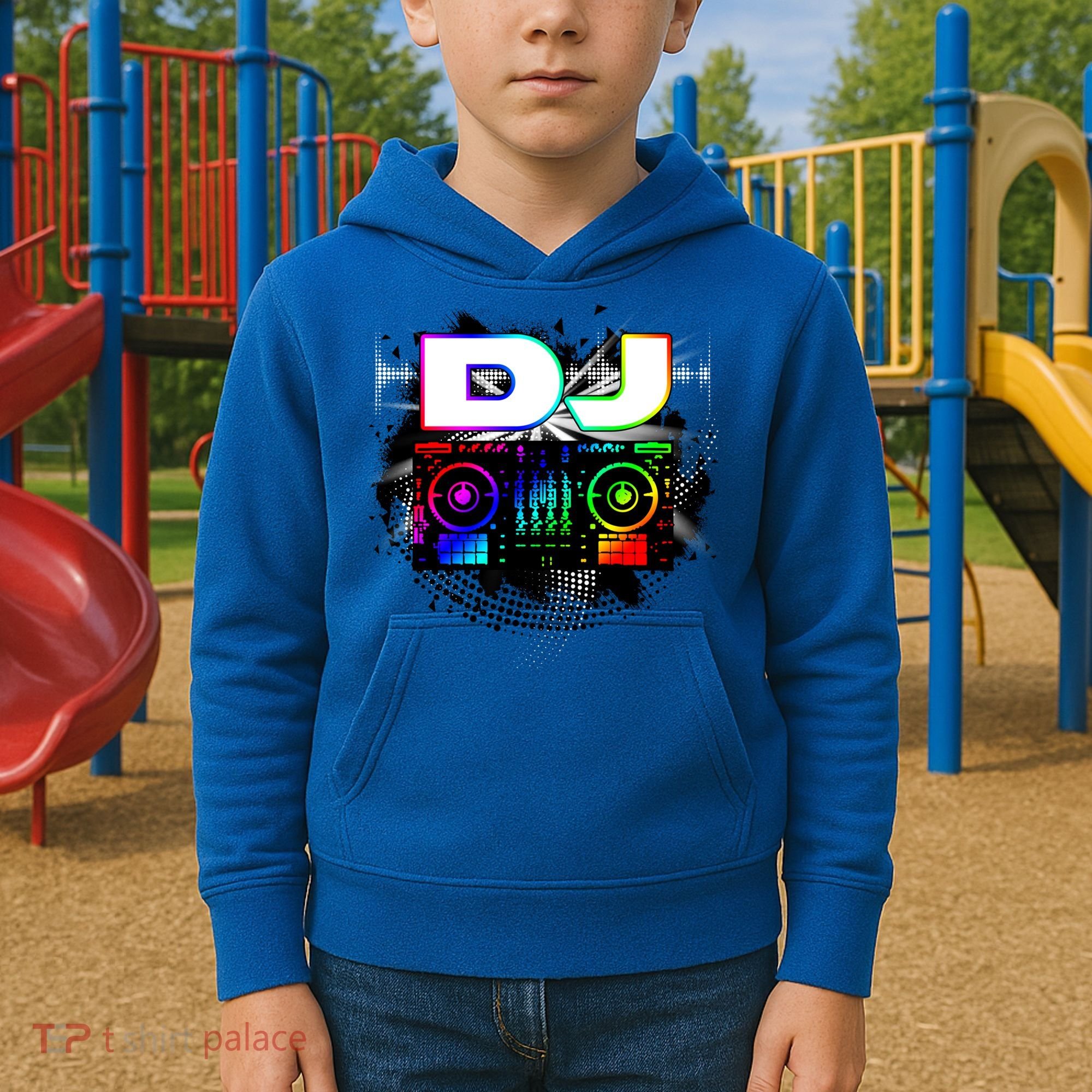 Dj Music Lover Music Player Sound Cool Funny Gift Kids Hoodie