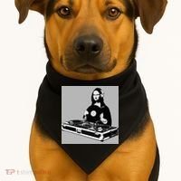 DJ Mona Lisa USA-Made Doggie Bandana thumb 1