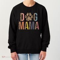 Dog Mama Leopard Paw Print Women's Sweatshirt thumb 0
