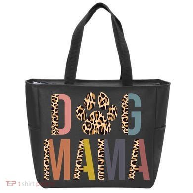 Dog Mama Leopard Paw Print Bag