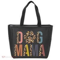 Dog Mama Leopard Paw Print Tote Bag thumb 0