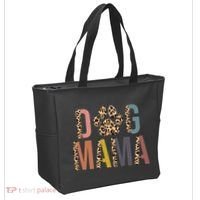 Dog Mama Leopard Paw Print Tote Bag thumb 2