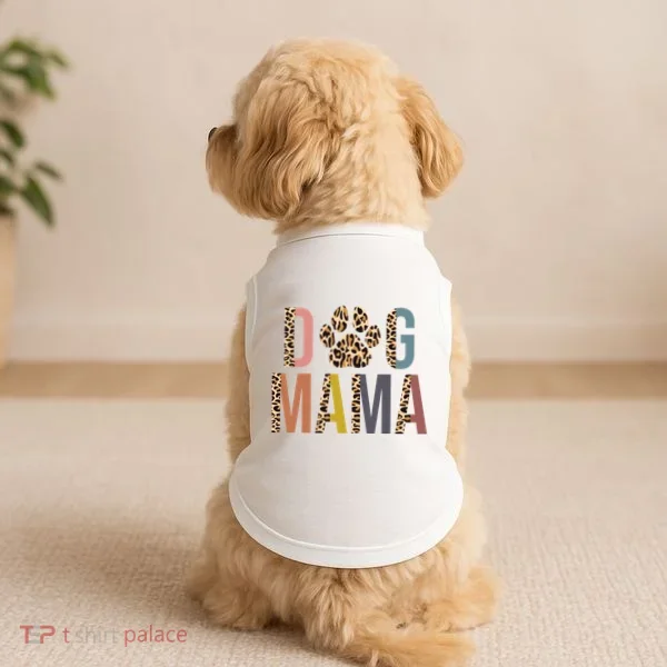 Dog Mama Leopard Paw Print Doggie Tank