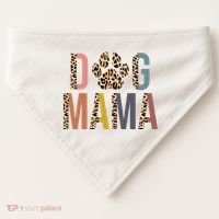 Dog Mama Leopard Paw Print USA-Made Doggie Bandana thumb 0