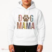 Dog Mama Leopard Paw Print Hoodie thumb 2