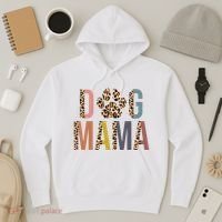 Dog Mama Leopard Paw Print Hoodie thumb 3