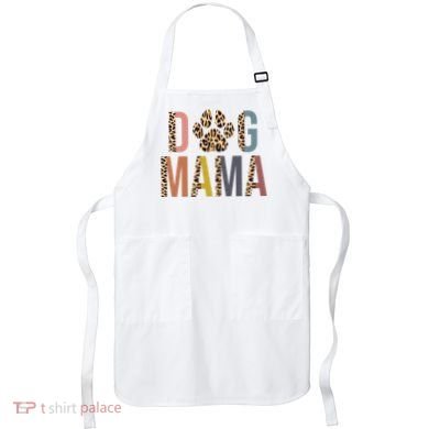Dog Mama Leopard Paw Print Apron