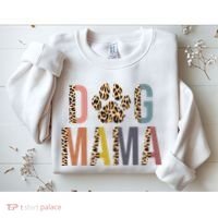 Dog Mama Leopard Paw Print Sweatshirt thumb 2