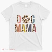 Dog Mama Leopard Paw Print T-Shirt thumb 0