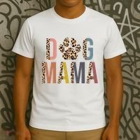 Dog Mama Leopard Paw Print T-Shirt thumb 3