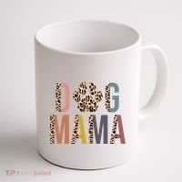 Dog Mama Leopard Paw Print Coffee Mug thumb 1