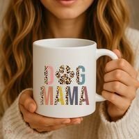 Dog Mama Leopard Paw Print Coffee Mug thumb 3