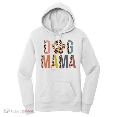 Dog Mama Leopard Paw Print Women's Hoodie