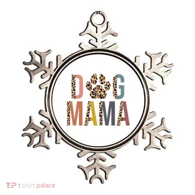 Dog Mama Leopard Paw Print Ornament