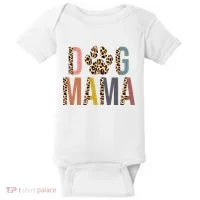 Dog Mama Leopard Paw Print Baby Bodysuit thumb 0