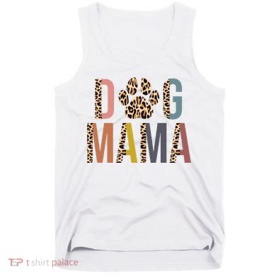 Dog Mama Leopard Paw Print Tank Top