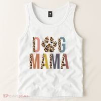 Dog Mama Leopard Paw Print Tank Top thumb 2