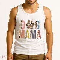 Dog Mama Leopard Paw Print Tank Top thumb 3