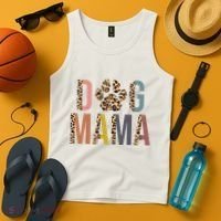Dog Mama Leopard Paw Print Tank Top thumb 4
