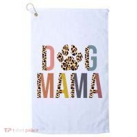 Dog Mama Leopard Paw Print Golf Towel thumb 0
