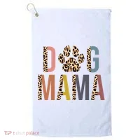 Dog Mama Leopard Paw Print Golf Towel thumb 0