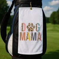 Dog Mama Leopard Paw Print Golf Towel thumb 2