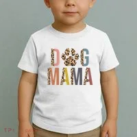 Dog Mama Leopard Paw Print Toddler T-Shirt thumb 2