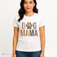 Dog Mama Leopard Paw Print Women's T-Shirt thumb 4